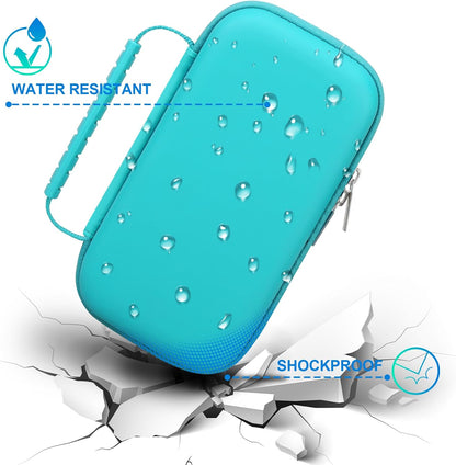 BOVKE Graphing Calculator Carrying Case for Texas Instruments TI-Nspire CX II CAS/CX II/CX/CX CAS Calculator and More - Mesh Pocket for USB Cables and Other School Supplies, Turquoise