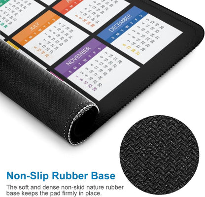 Mouse Pad 2026 Calendar Stitched Edge,Computer Mouse Pads Calendars Non-Slip Rubber Desk Mat Mousepad Gaming Office Keyboard Mat (9.45x7.87 in) (Color)