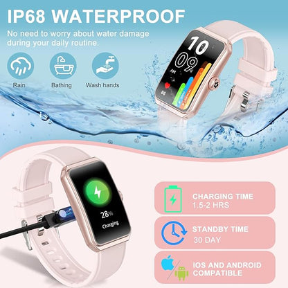 Fitness Tracker with Heart Rate/Blood Oxygen/Sleep Monitor, Smart Watches for Women Men, 100+ Sports Modes, Activity Step Trackers Smart Watch for Android iOS Phones