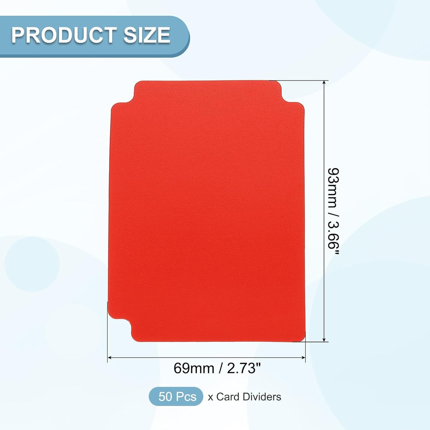 PATIKIL Trading Card Dividers, 50 Pcs Index Card Football Card Sorter Storage Boxes Organizer Tray Accessories for Sports Game Baseball Card, Red