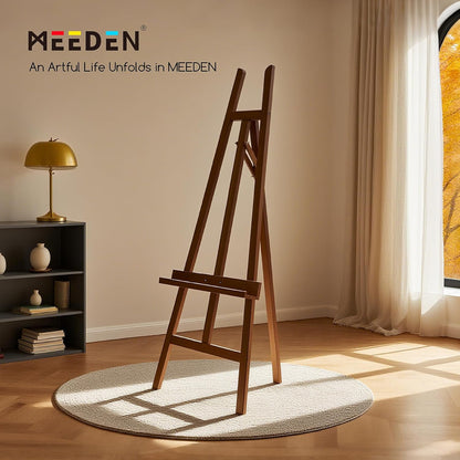 MEEDEN Wooden Easel Display Stand: Adjustable Art Easels for Sign, A Frame Painting Easel for Canvas up to 60", Ideal for Artist Adults Drawing Picture Poster - Walnut