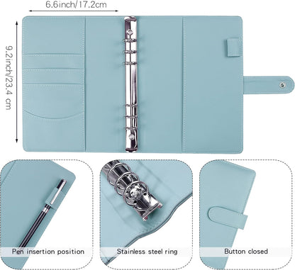 Money Saving Binder, Savings Challenges Book with for Cash Envelopes, 12pcs Zipper Envelopes A5 Budget Binder, Budget Planner for Managing Budgets and Saving Money -(Blue-9.2IN)