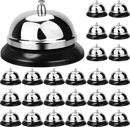 Yexiya 3 Pack Call Bell 3.35 Inch Diameter with Metal Anti-Rust Construction Service Bell for Hotels, Schools, Restaurants, Reception Areas, Hospitals, Warehouses