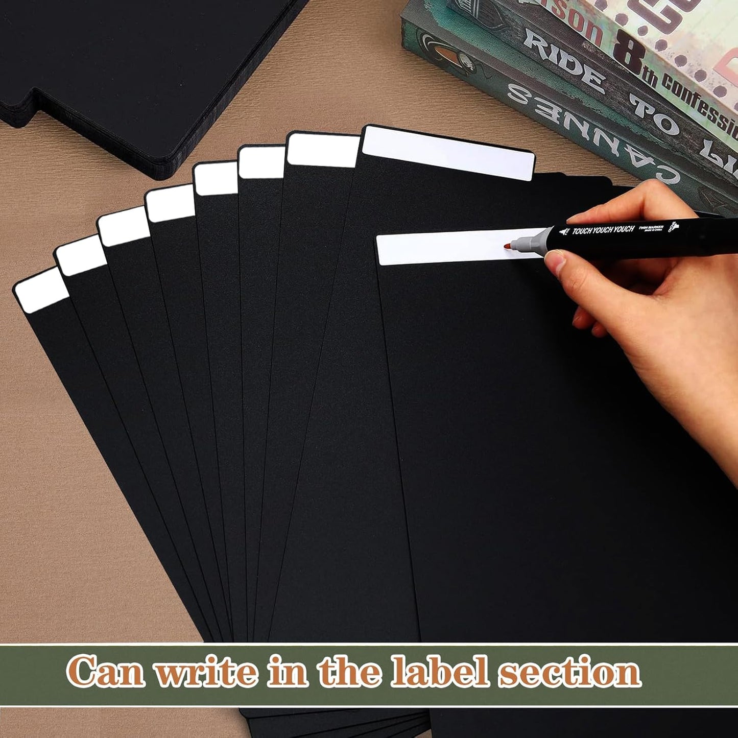 100 Pieces Comic Book Dividers with Tabs,Patient Divider Cards,Card Dividers Comic Book Boards for Storage Boxes 11.22 X 7.24 Inche