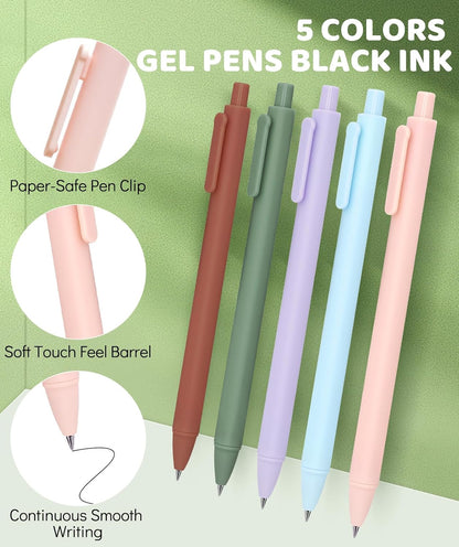 46 PCS Aesthetic School Supplies with Pencil Case, Pastel Highlighters, Erasable Pens, Refills, Mechanical Pencils for Students Stationary College Essentials