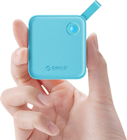 ORICO Portable SSD 2 TB with 2 in 1 USB C Cable, External Solid State Drives, Up to 460MB/s, Status Indicator, Reliable Storage for USB-C Smartphone, PC - B5PLUS(Green)