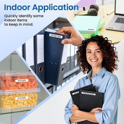 Labelife TZe-221 Label Maker Tape 9mm Compatible with Brother P Touch Label TZe TZ Tape 9mm 0.35 Laminated White 3/8 Inch TZe221 for Brother Ptouch PT D210 PTD220 PT-D200 PT-H110 PTD400,5-Pack