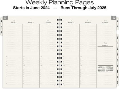 Global Printed Products Essential 7"x9" Monthly & Weekly 2024-2025 Planner - (7" x 9" - June 2024 Through July 2025)