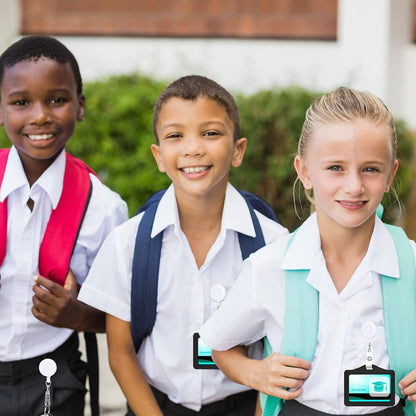 Zonon 100 Pieces Retractable Badge Reel Clips ID Card Holder Reel with Metal Belt Clip for Hanging Cards Key Chains, Name Badge Holders for Nurses Teachers Students(White)