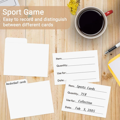 6 Pack Trading Card Storage Box Sports Game Cards Collector Boxes Cardboard Storage Boxes with Dividers for Card Collection, 14.2 x 3.7 x 2.75 Inches