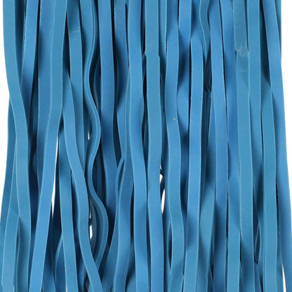 AMUU Rubber Bands Large Flat Fold Length 12inch 40 Pieces Fits 8-33 Gallon Trash Cans Blue Heavy Duty Elastic Rubber Bands for File Folders Office Home Supplies