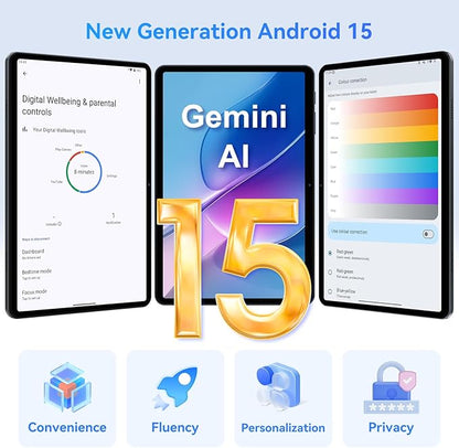 Tablet 2026 Android Tablets 10 Inch, Electronics Tablets with Keyboard, 18GB RAM 128GB ROM /2TB TF, Gemini AI 2 in 1 Tablet with Pen, 6000mAh, 1080P, BT5.0, GPS, OTG, Suitable for Study and Office