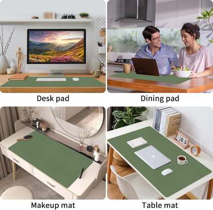 Bloss Green Desk Mat, Desk Matt for Desktop, Large Leather Desk Pad, Desk Pad Mat Waterproof, Computer Mat for Office/Home/Decor/Desk Protector(31.5 x 15.7 Inches)