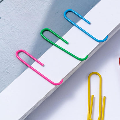 Colored Jumbo Paper Clips, 300pcs 2 Inch (50 mm) Paper Clip Paperclips Colorful Clips for Paperwork Ideal for Home, School and Office Use Colored (Colorful, 2 Inch)
