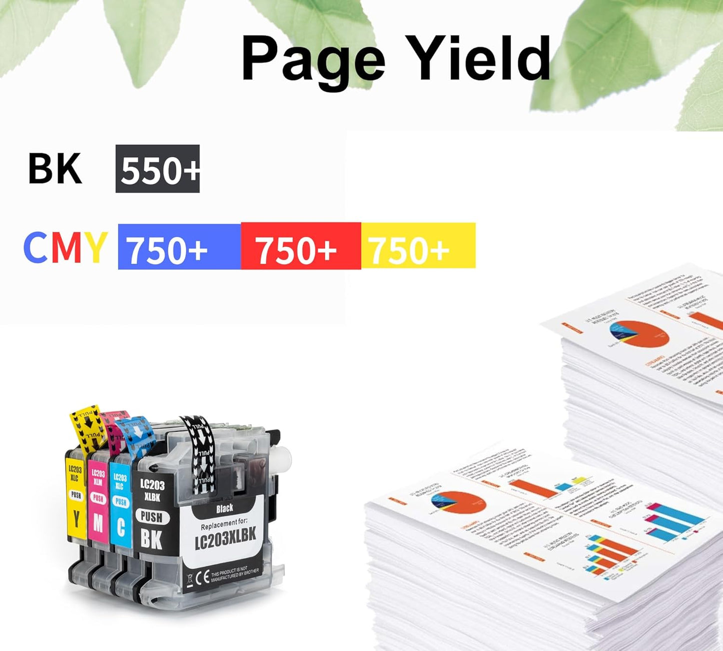 F FINDERS&CO LC203 Ink Cartridges for LC201 LC201XL LC203XL Ink to Work with MFC-J460DW MFC-J480DW MFC-J485DW MFC-J680DW MFC-J885DW Printer (4BK 2C 2M 2Y, 10 Pack)