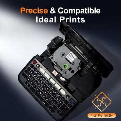 UNOKA 12mm .47 Laminated White Tz Tape Compatible for Brother P Touch PT-D220 PT-D210, TZe TZe-231 Label Maker Refills for PTH110 D202 D200 D410 1070 1280 1880,1/2'' x 26.2', Black on White, 15PK