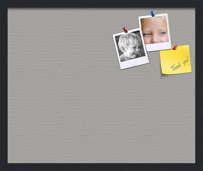 PinPix 24x20 Inch Cork Bulletin Board. This Decorative Framed Pin Board Comes with Dark Stone Design and a Satin Black Frame. Ideal for Home Office Decor or Message Board (PinPix-1808)