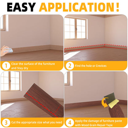 GSCIT Club Cherry Wallpaper, 2.4 inch X 25ft Self Adhesive Wood Grain Repair Tape Cherry Repair Patch for Tables, Chairs, Baseboards, Doors, Windows, Floors, Handicraft DIY.