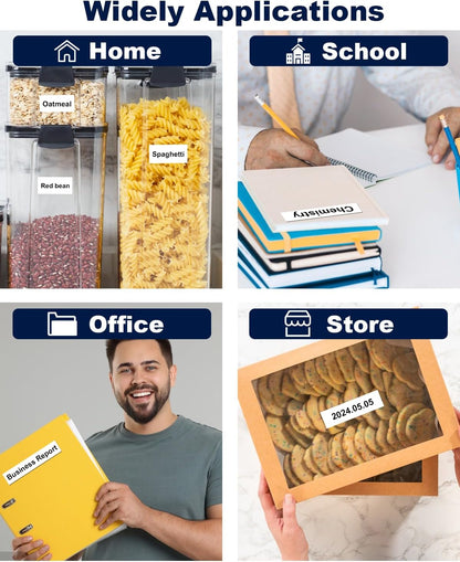 Label Maker Tape TZe-231 Replacement for Brother P Touch PT-D210 PT-D220 PT-H110 PT-D600 D400 by FETIONS, Compatible with TZe TZ 12mm X 8m Laminated Waterproof Label Tape, 4 Pack