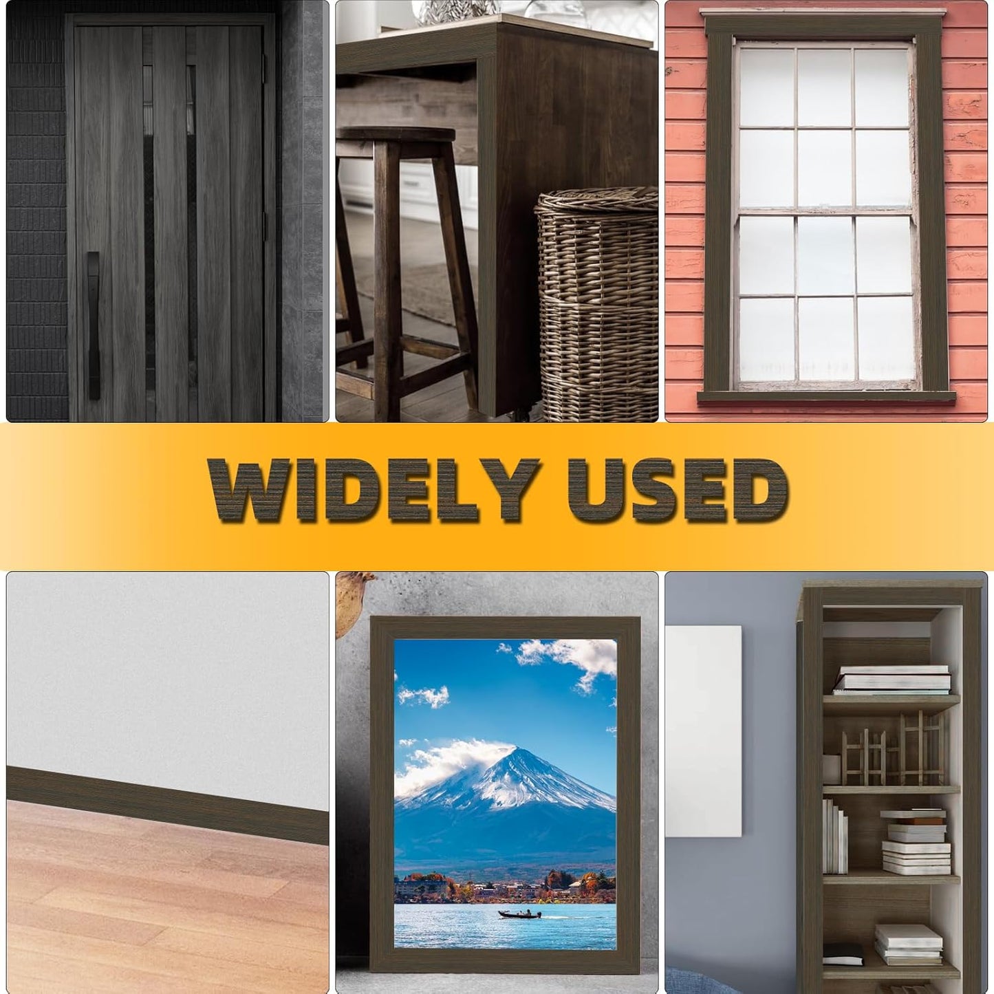 GSCIT Club Wood Grain Repair Tape, 2.4 inch X 25ft Self Adhesive Brown Walnut Grain Repair Patch for Tables, Chairs, Baseboards, Doors, Windows, Floors, Handicraft DIY.