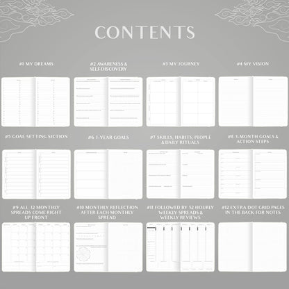 Legend Planner PRO Hourly Schedule - Weekly & Daily Organizer with Time Slots. Appointment Book Journal for Work & Personal, A4 (White Gold)