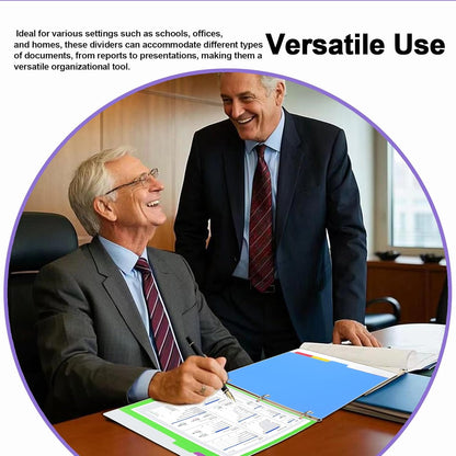 3 Sets Colorful Binder Dividers with Tabs,Plastic Index with 5 Tabs,Big Tab Dividers for 3 Ring Binder