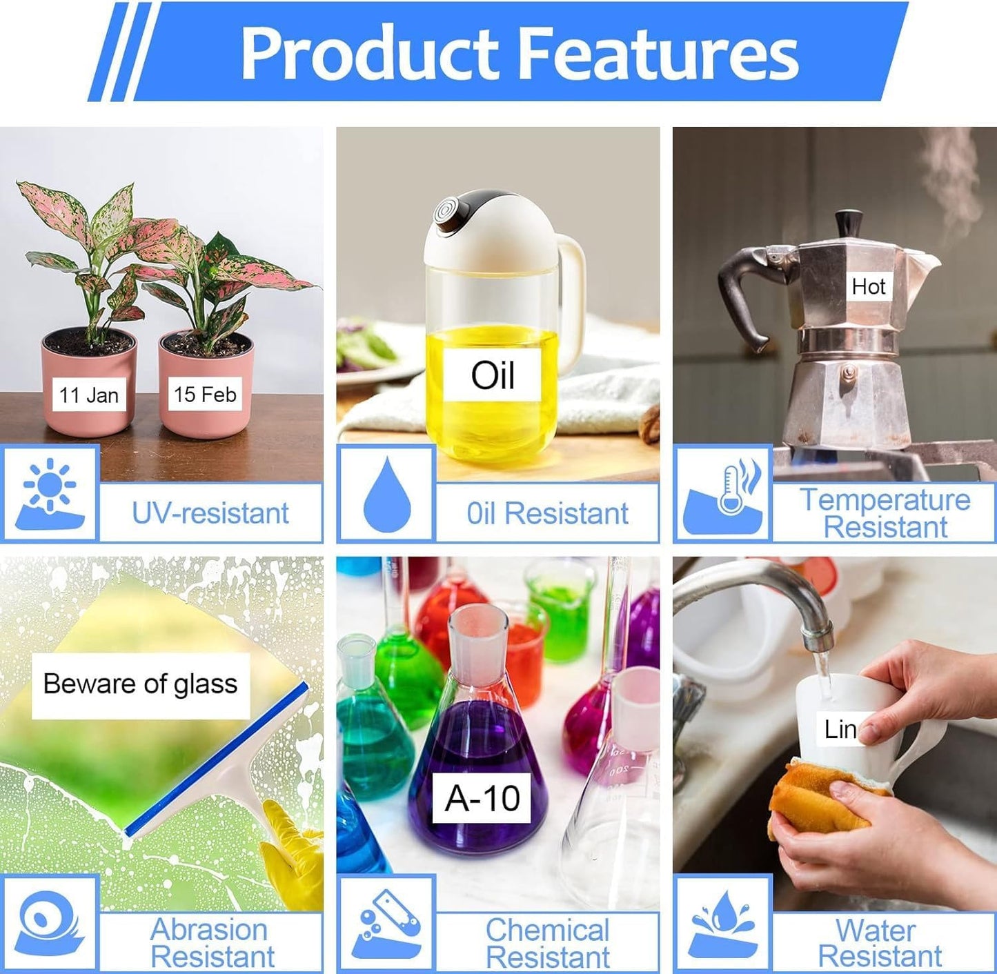 6 Pack 12mm 0.47 Laminated White Tape Compatible for Brother P-Touch Label Maker Tape TZe-231 12mm Label TZe231 1/2 Inch TZe TZ Tapes TZ-231 TZ231 for PT-D210 D200 D220 H100 H110 D400