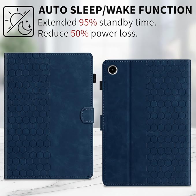 Case for Samsung Galaxy Tab A9 Plus/A9+ 5G 11 Inch 2023 Model (SM-X210/X216/X218), Multi-Angle Viewing Smart Stand with Pocket Auto Wake/Sleep PU Leather Tablet Cases Flip Folio Cover Blue