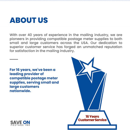 Save On Postage Ink IXINK1 Compatible Quadient Std Ink Cartridge for iX-1 Series, 2 Pack