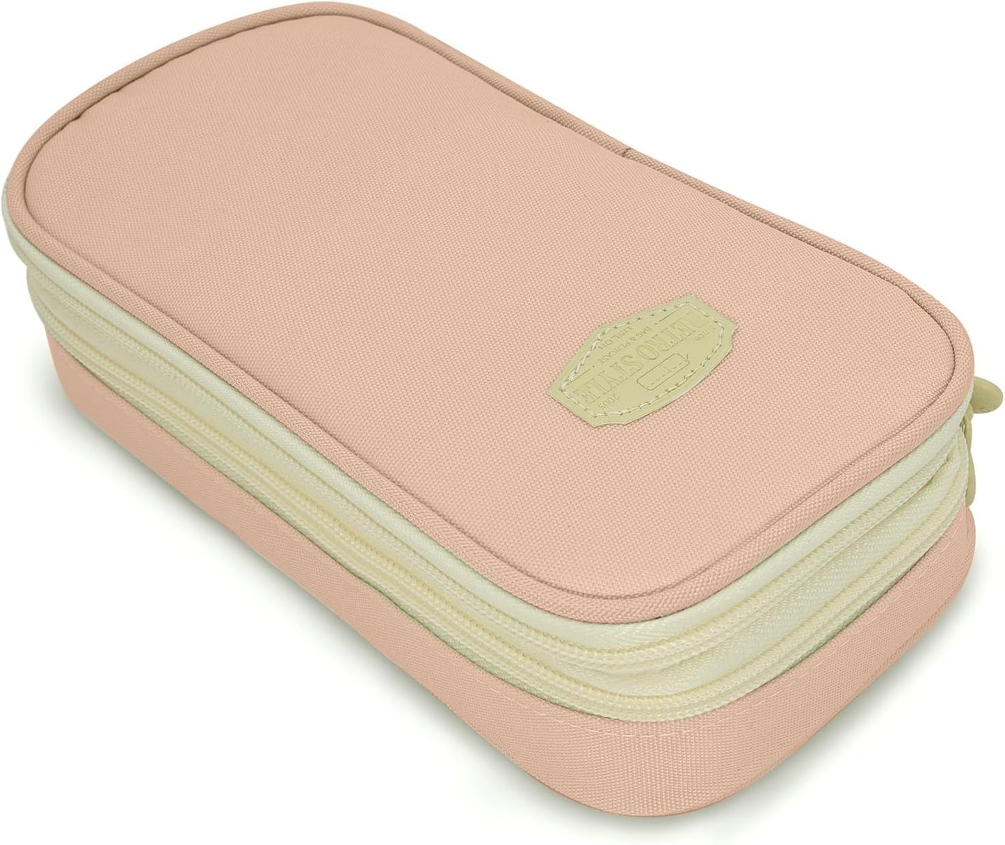 Large Capacity Pencil Case - Durable Zipper Aesthetic Pen Pouch, Big Storage Organizer for School, Office & Travel - Waterproof & Multi-Use (Pink)