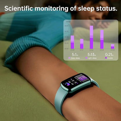Health Fitness Tracker with 24/7 Heart Rate, Smart Watch with Blood Pressure and Blood Oxygen Monitor, Bulit-in 120+ Sport Mode, Sleep Tracking Waterproof Activity Tracker for Women Men (Green)