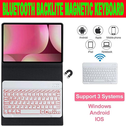 Keyboard Case for Samsung Galaxy Tab 10 FE Plus 13.1inch, S10 FE+ Smart Keyboard Case Magentic Keyboard Cover with S-Pen Holder, Pink