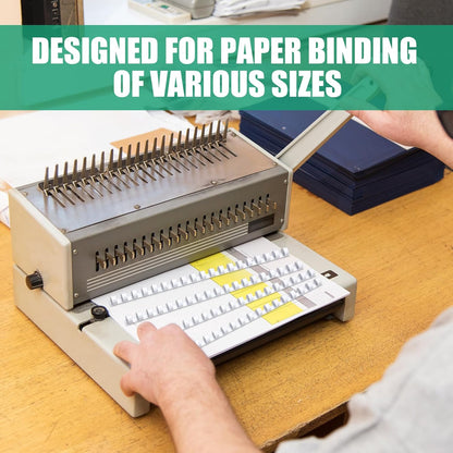 Maitys 300 Pcs Plastic Binding Combs Bulk 19 Ring Comb Spines Letter Size Spiral Binding for Notebook Calendar Picture (1/2 Inch,White)