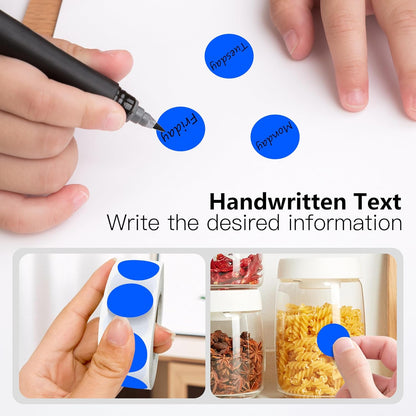 Blue 1 Inch Round Color Coding Labels with 4000 Dots, 4 Rolls - Bright Color Dot Stickers for File Folders, Inventory System - Highly Visible