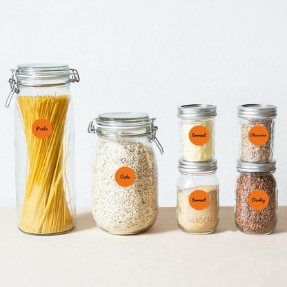 Orange Dot Stickers 2 Inches Round Sticker, Circle Colored Labels Color Coding Labels for Office Classroom Toddlers Activity 80 Pieces