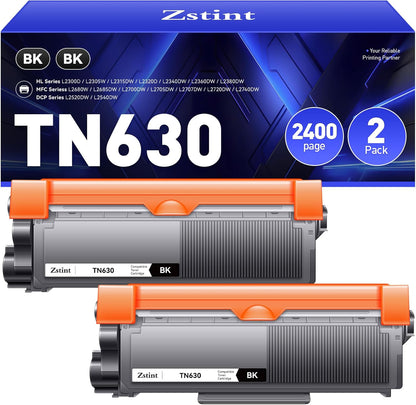 TN630 Toner Cartridge Replacement Compatible for Brother TN-630 TN660 TN-660 HL-L2380DW HL-L2320D HL-L2340DW DCP-L2540DW MFC-L2700DW MFC-L2720DW HL-L2300D HL-L2360DW MFC-L2740DW Printer Black 2-Pack
