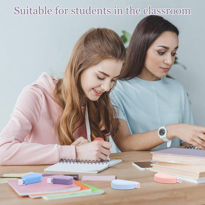 Chivao 100 Pack Mini Correction Tape Bulk Ink Corrector Eraser Tape Set Cute Aesthetic Colorful Instant Correction Applicator for Office School Student Stationery Supplies, 0.2 x 158 Inch (Pastel)