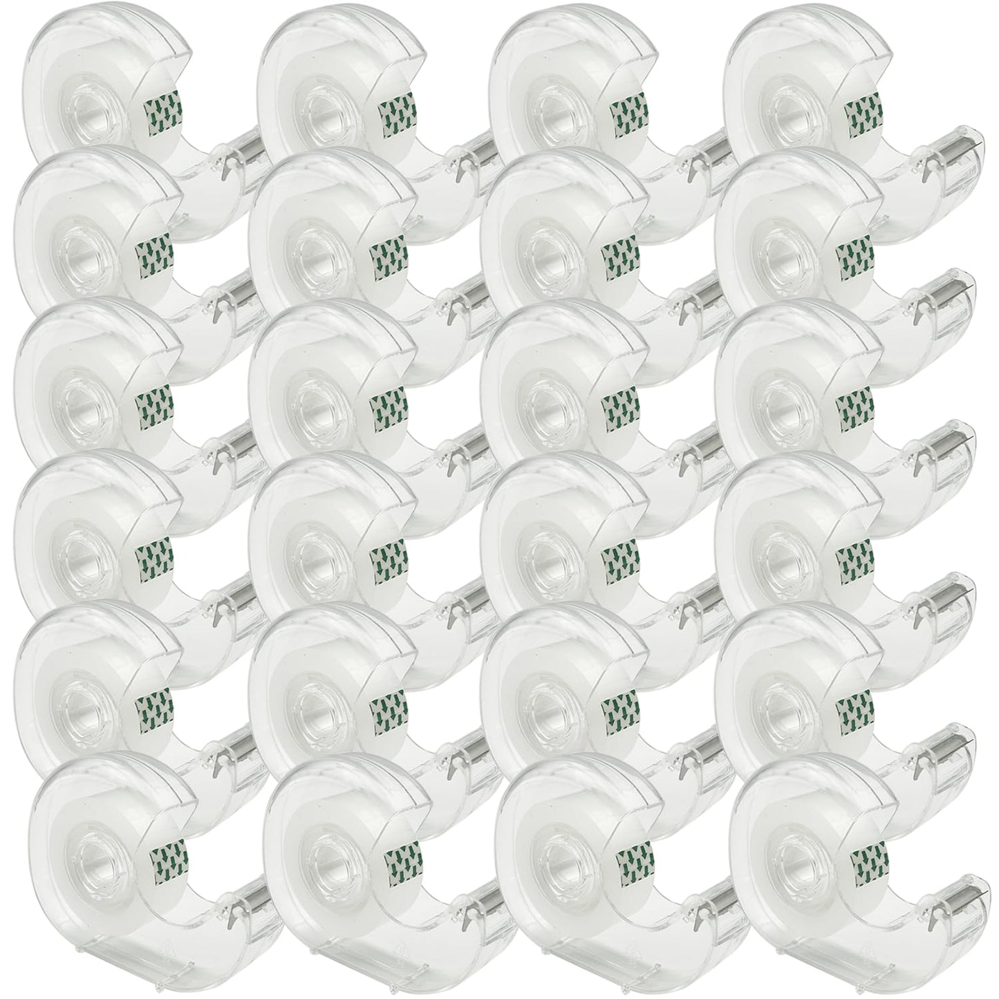 Transparent Tape 24 Rolls Clear Tape Tape Bulk for Office Supplies and School Supplies, Glossy Finish,3/4 in x 720 in 24 Dispensered Rolls