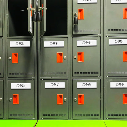 100 Pcs 6" x 2" Magnetic C Channel Label Holders with Replacement White Paper and Clear Plastic Films, Magnetic Cards Name Tags for Rack Shelf Warehouse Labels Accessories