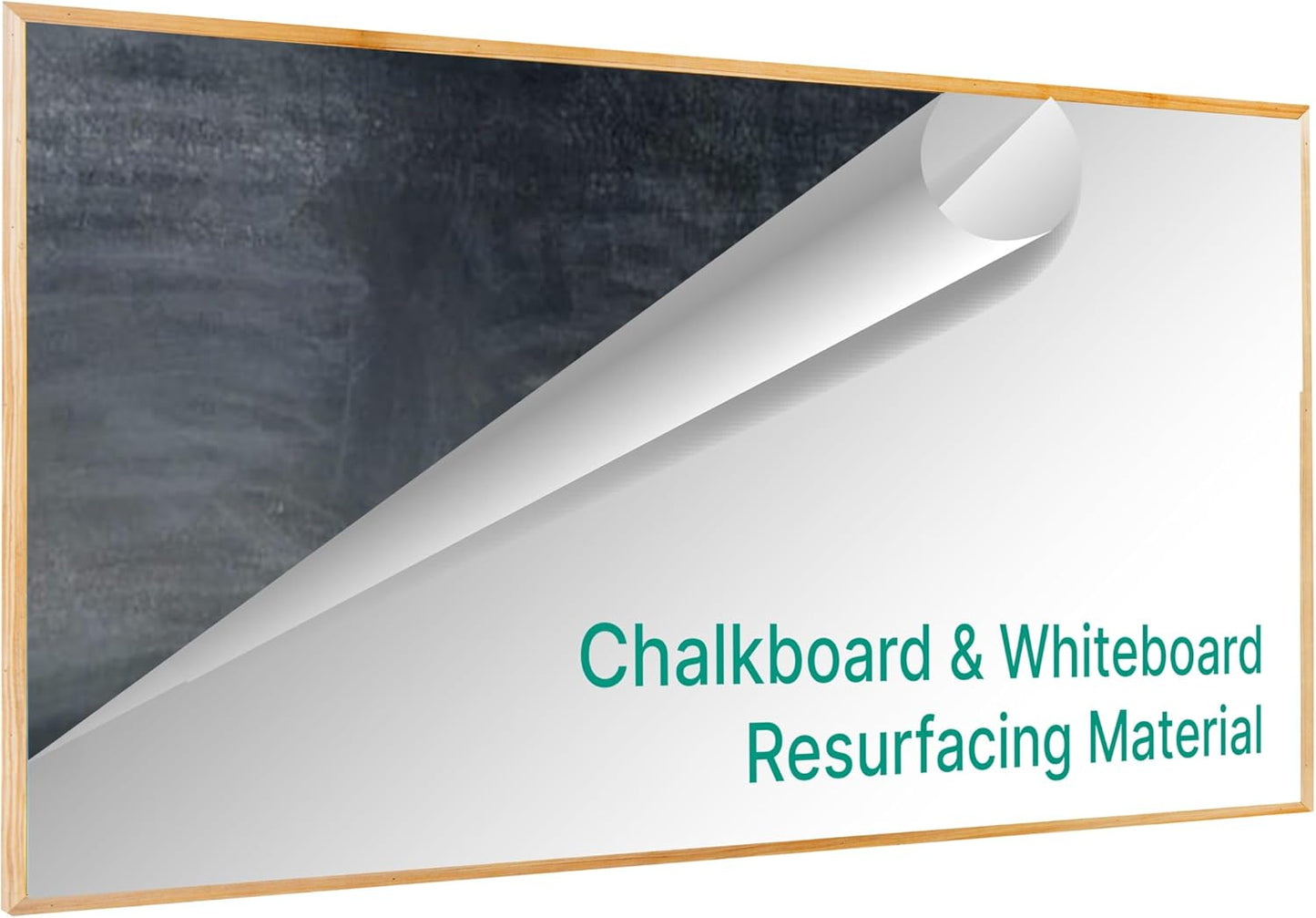 Everase Dry Erase Whiteboard Resurfacing Film Roll (17 ft. x 50") – Peel & Stick, Converts Chalkboards & Stained Whiteboards, Durable, Scratch/Stain-Resistant, Eco-Friendly, Refinish in 30 Mins.