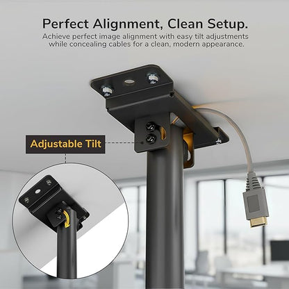 Mount-It! PRO Projector Ceiling Mount, 23.8-35.6" Extension, Heavy-Duty Commercial Grade Ceiling Projector Bracket, 77 Lbs Weight Capacity