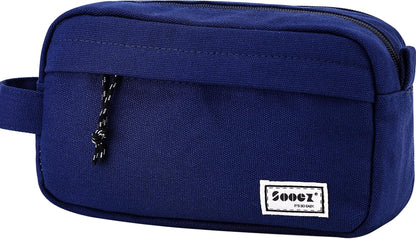 Sooez Big Capacity Pencil Pen Case, Upgraded Canvas Pencil Pouch Pencil Bag Organizer, Large Storage with Separate Compartments Easy Grip Handle, Aesthetic Supply for School Teens Adults