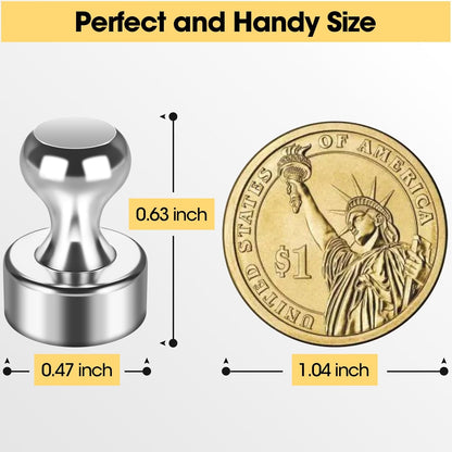 45 Pack Magnetic Push Pins - Whiteboard Magnets, Refrigerator Magnets, Small Push Pin Neodymium Magnets for Locker, Map, Kitchen, Office, School