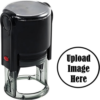 Custom Logo Stamp Personalized Image Self-Inking Stamper - Custom Business Logo Text - Different Sizes - 5 Ink Color Options