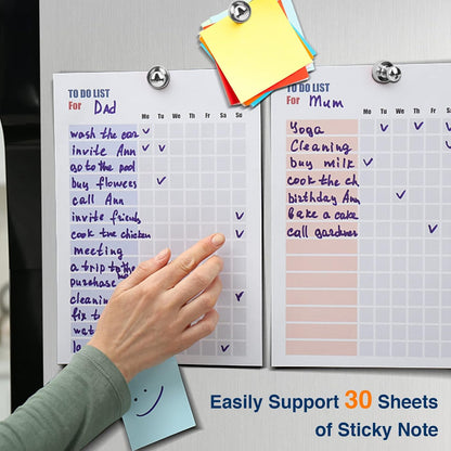 MIKEDE Strong Fridge Magnets for Whiteboard, 15Pcs Neodymium Push Pins for Refrigerator, Office, School, Classroom, Kitchen