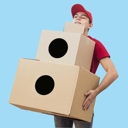 PARLAIM 2" Black Round Color-Code Circle Dot Labels on a Roll, 500 Stickers, 2 inch Diameter for Inventory Garage Sale Office School