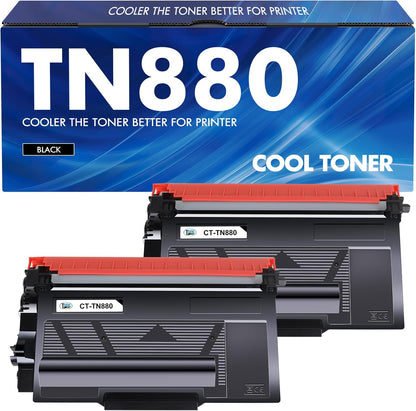 TN880 TN-880 TN 880 Toner Cartridge 2-Pack Compatible for Brother TN880 Super High Yield Black Toner Cartridge for Brother HL-L6200DW L6200DWT L6400DW L6400DWT MFC-L6700DW L6800DW L6900DW Printer