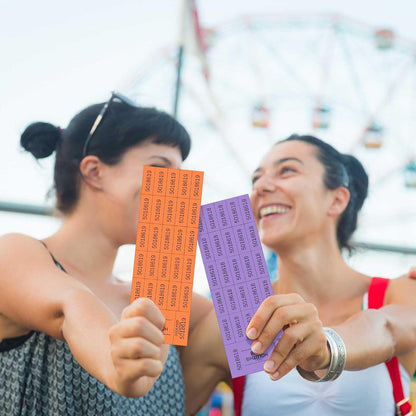 Kosiz 504 Sheets 25 Bid Raffle Ticket with Different Numbers Per Sheet Chinese Auction Tickets for Events Church Basket Auction Silent (Mixed Color)