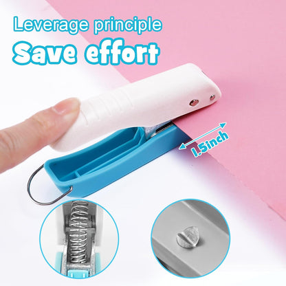 UCEC Paper Hole Punch Shapes, Single Holes Puncher, 1/4 Inch Handheld Star Punch + Heart Shape Puncher, Star Mini Hole Punch Heart Punches of School Supplies for DIY Scrapbook, Paper Crafts