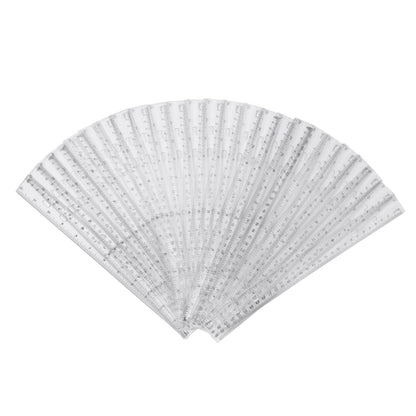 28 Pack Plastic Ruler 12 Inch Transparent Rulers - Metric Bulk for Kids School Office Classroom, Clear